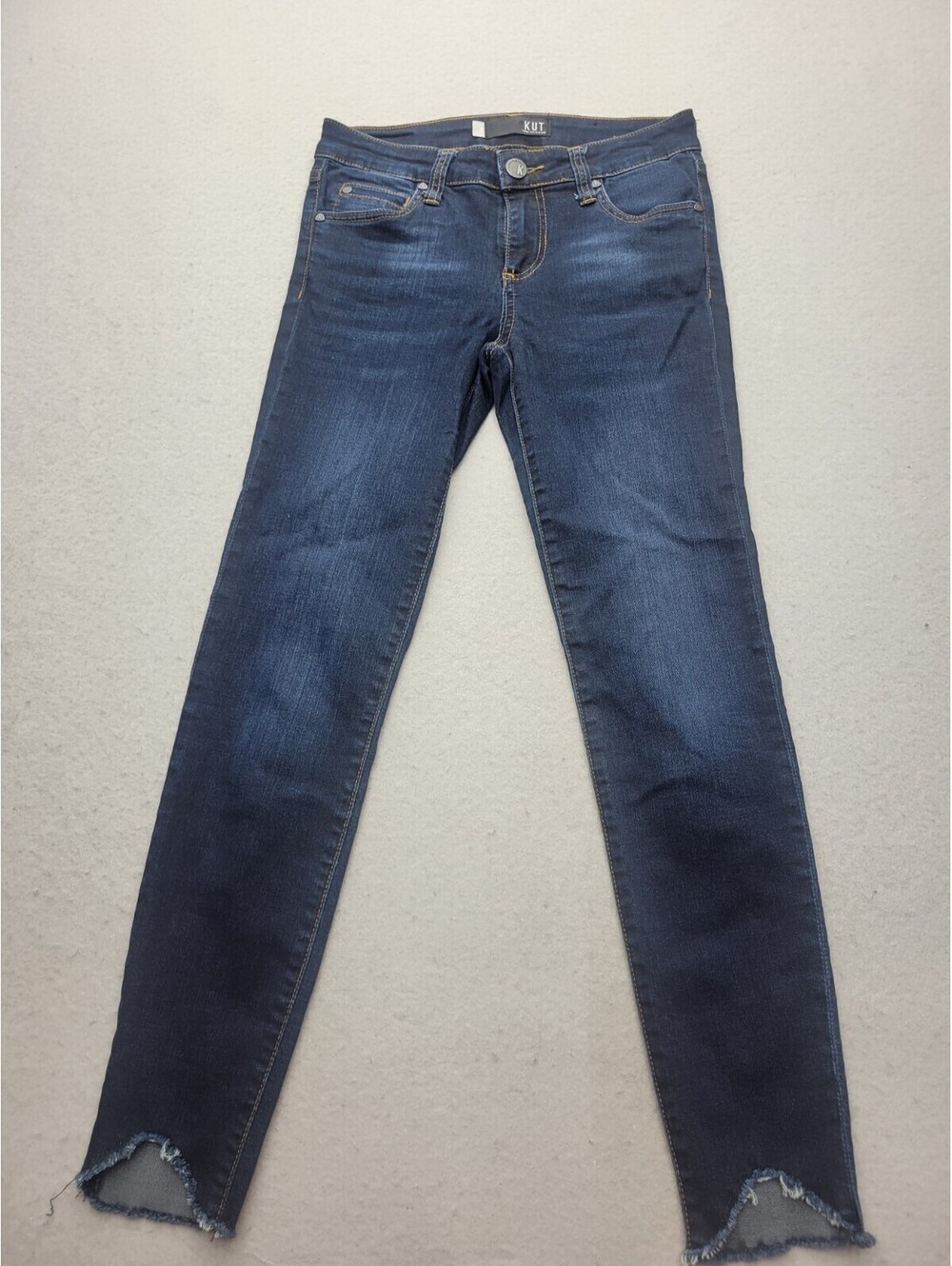 KUT from the Kloth Women's Jeans Size 0 Blue Ankle Dark Wash Cotton Blend Low